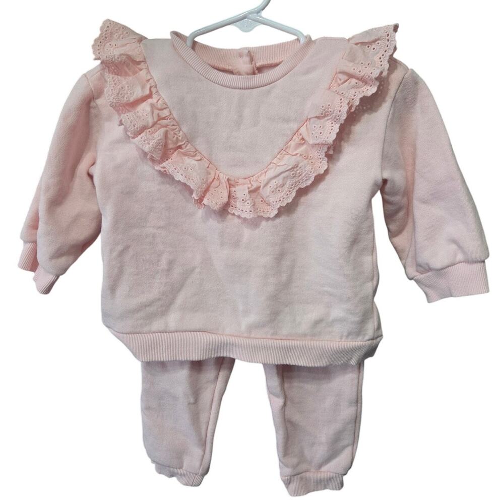 NWOT Baby Girl Pink Ruffle Outfit 2 Piece Set - Little Me - 18mo